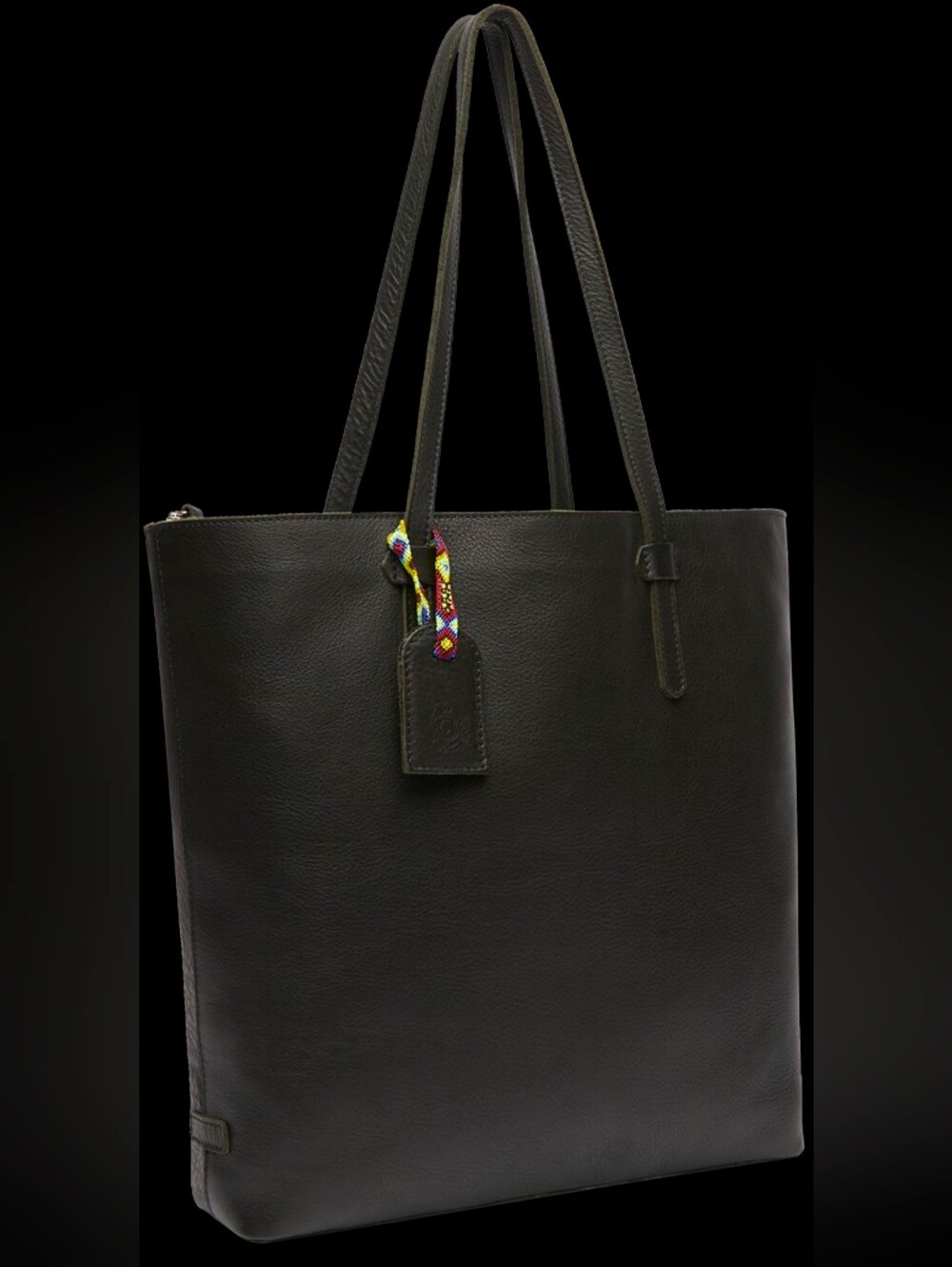 CONSUELA Vintage Black Leather "Evie Market Tote" *Discontinued*